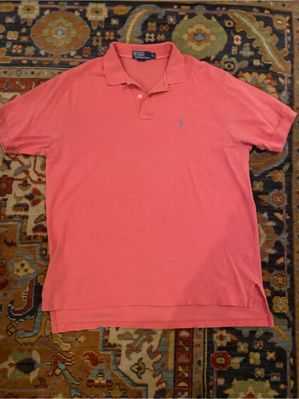 Polo by Ralph Lauren Men's XL Pink/Bright Coral Polo Shirt